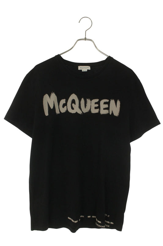 Alexander McQUEEN Logo Print T-Shirt Black Size L
