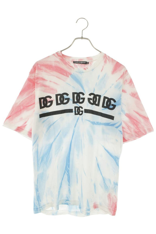DOLCE & GABBANA DG Logo Tie-Dye Print T-Shirt Multi Size S