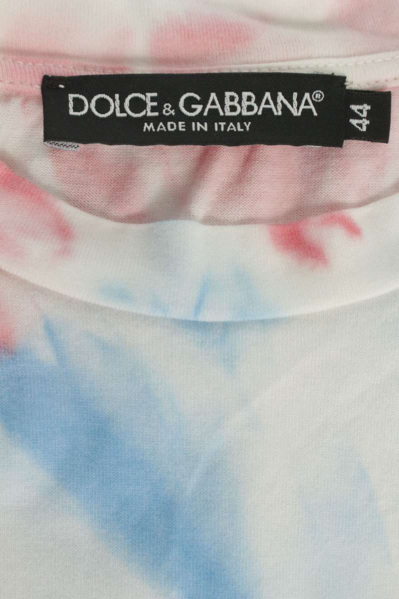 DOLCE & GABBANA DG Logo Tie-Dye Print T-Shirt Multi Size S