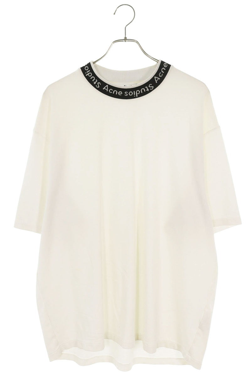 ACNE STUDIOS Neck Logo T-Shirt White Size XL