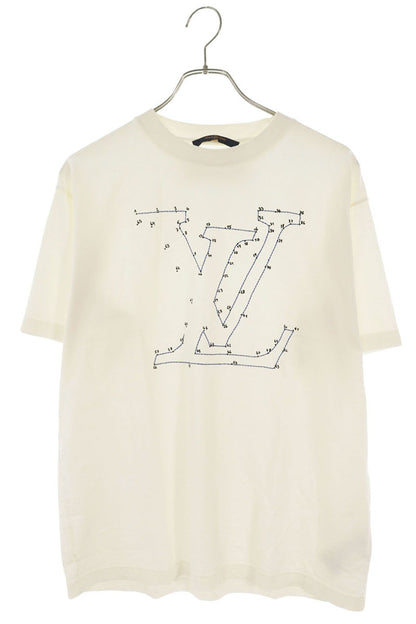 LOUISVUITTON LV Stitch Cotton T-shirt White Size M
