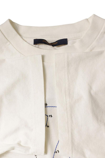 LOUISVUITTON LV Stitch Cotton T-shirt White Size M