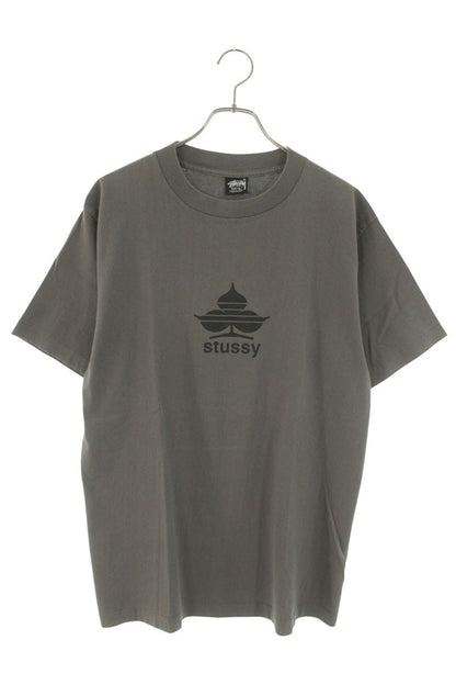 STUSSY 80s Old Clover Print T-Shirt Gray Size L