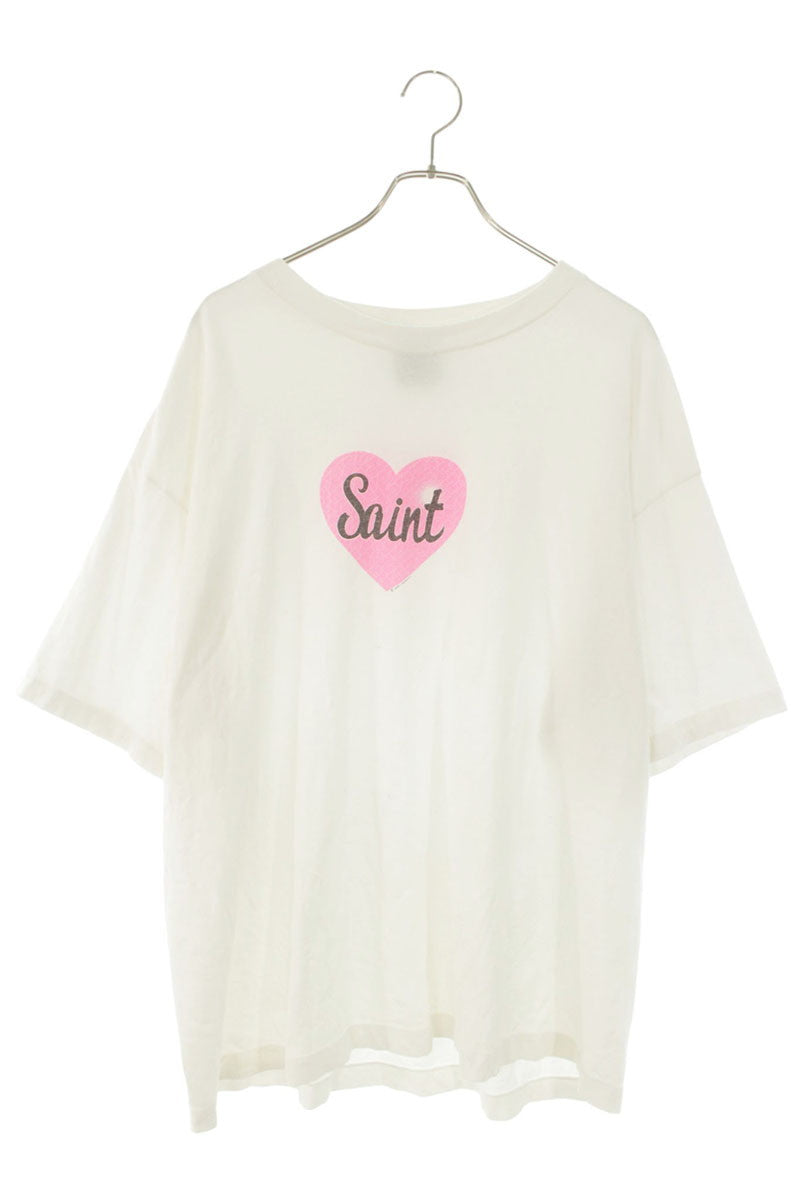 SAINT MICHAEL Heart Print Vintage Tee White Size XL