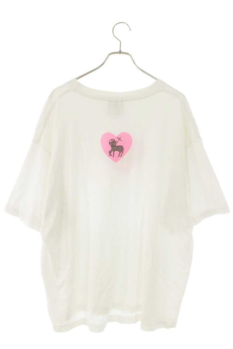 SAINT MICHAEL Heart Print Vintage Tee White Size XL
