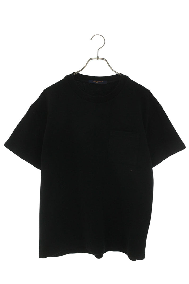 LOUISVUITTON Monogram Pocket Crewneck Tee Black Size S