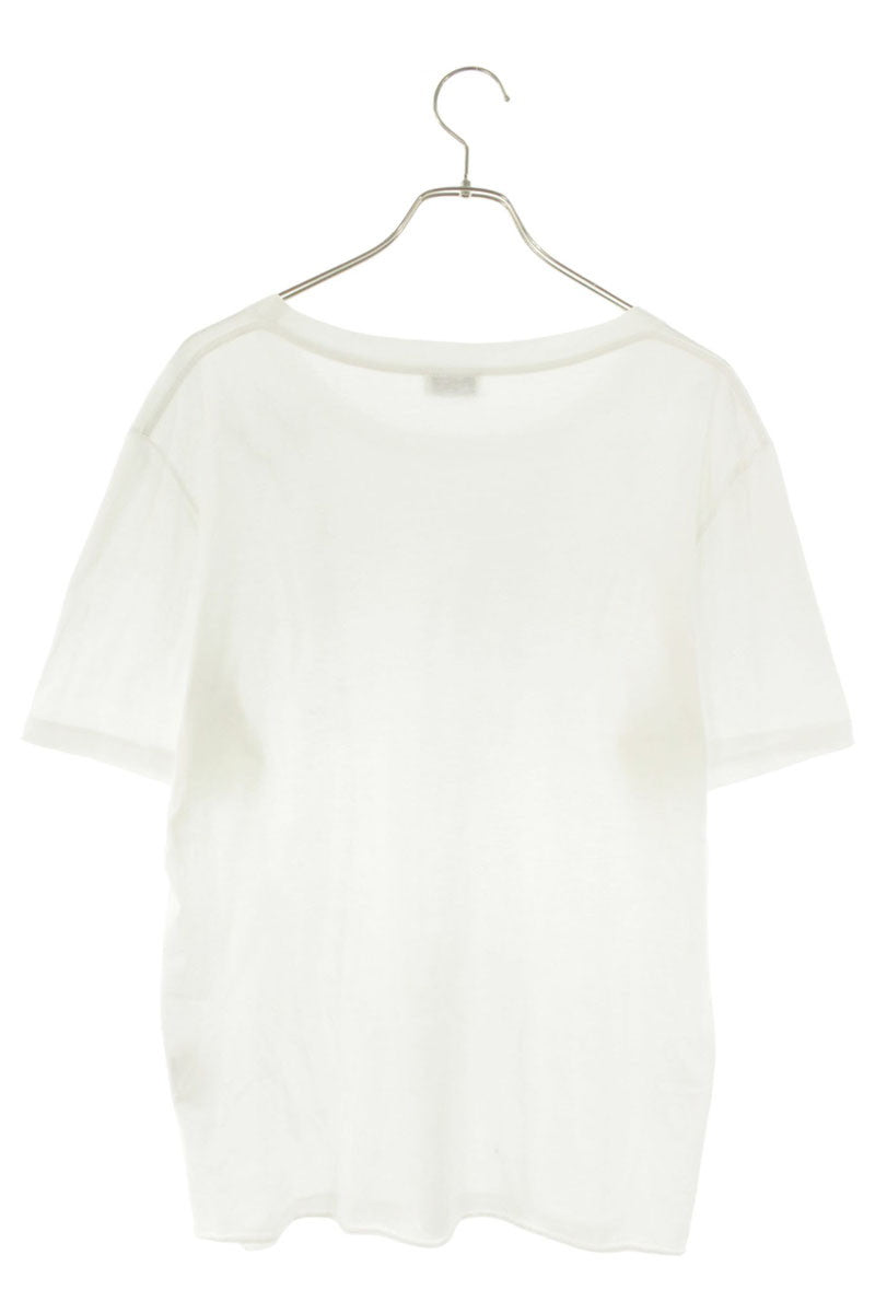 SAINT LAURENT PARIS Logo Print T-Shirt White Size M
