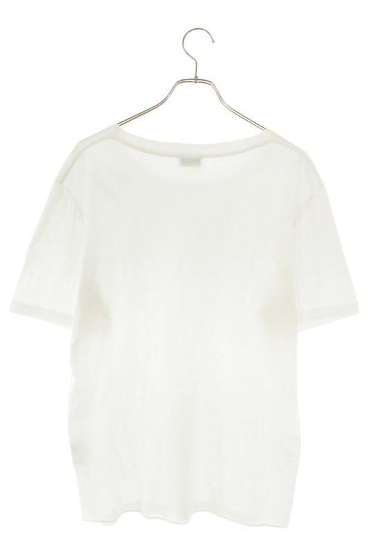 SAINT LAURENT PARIS Logo Print T-Shirt White Size M