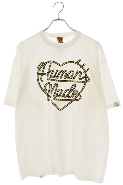HUMAN MADE HM25TE001 Heart Logo Print Tee White Size XXL