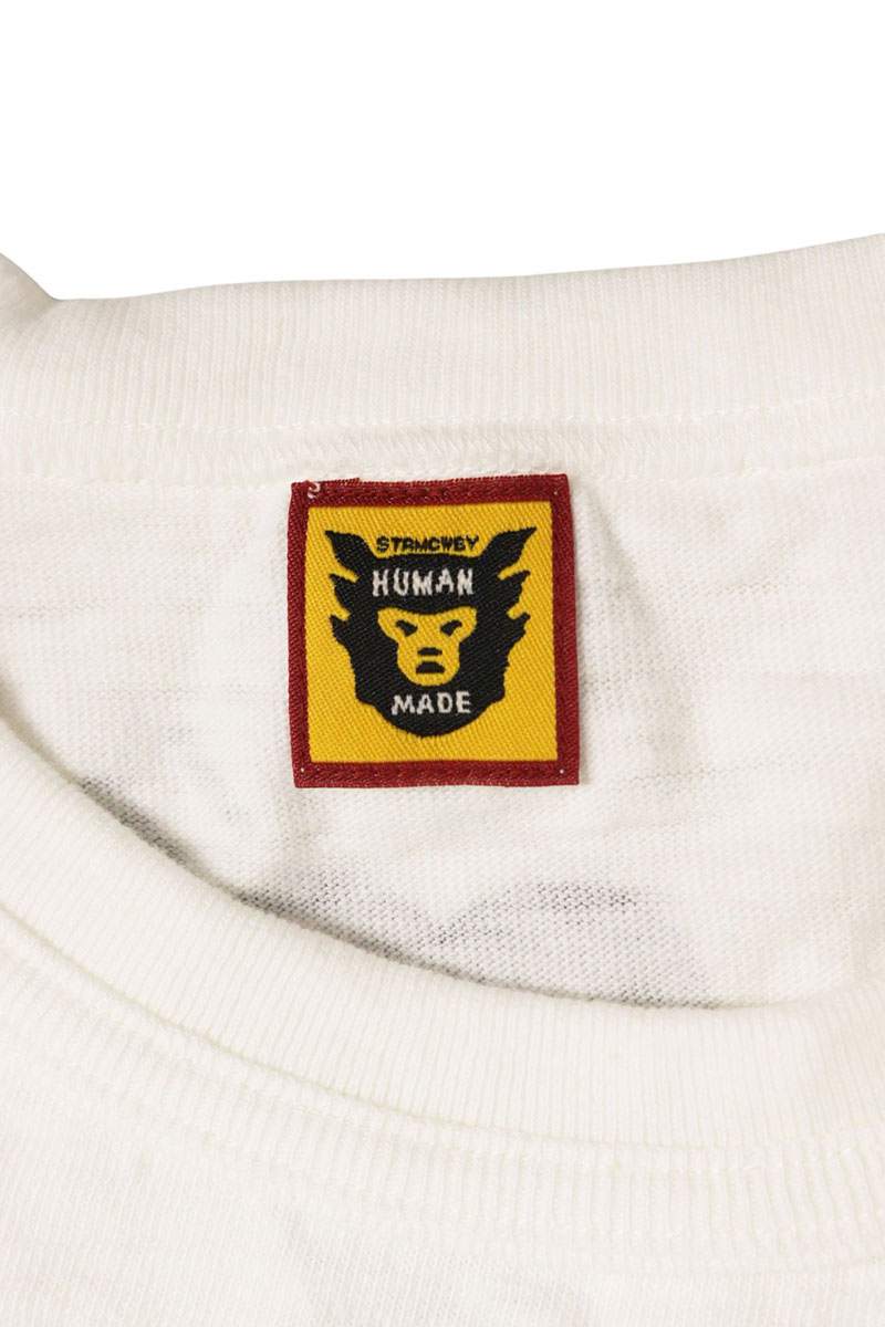 HUMAN MADE HM25TE001 Heart Logo Print Tee White Size XXL