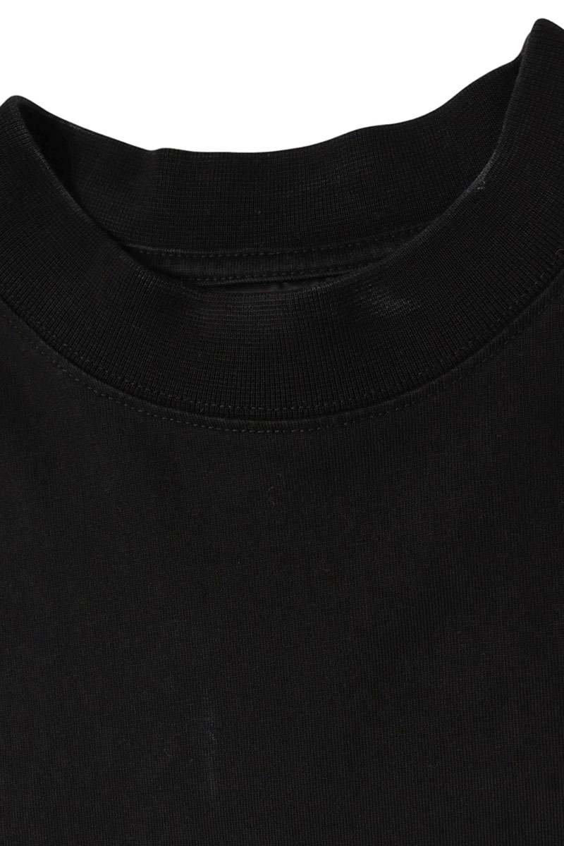 BALENCIAGA Mirror Logo Print Cotton T-Shirt Black Size XS