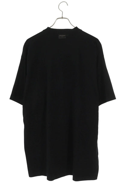 BALENCIAGA Inside-Out Logo Embroidered Tee Black Size XS