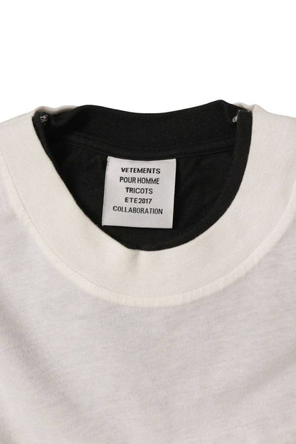 VETEMENTS x Hanes Cotton Layered Tee White/Black Size S