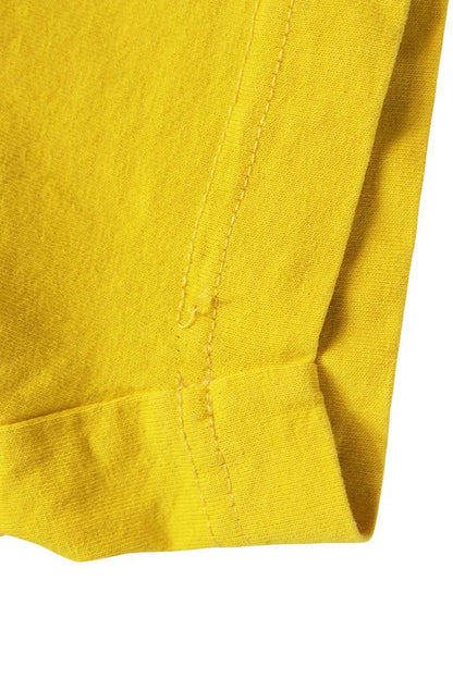 BALENCIAGA Scholl Print Cotton T-Shirt Yellow Size M