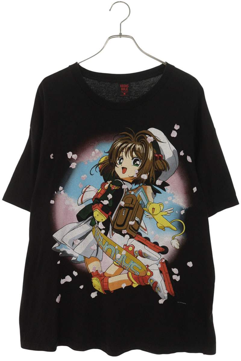 GEEKS RULE Anime Print Black T-Shirt Size XL