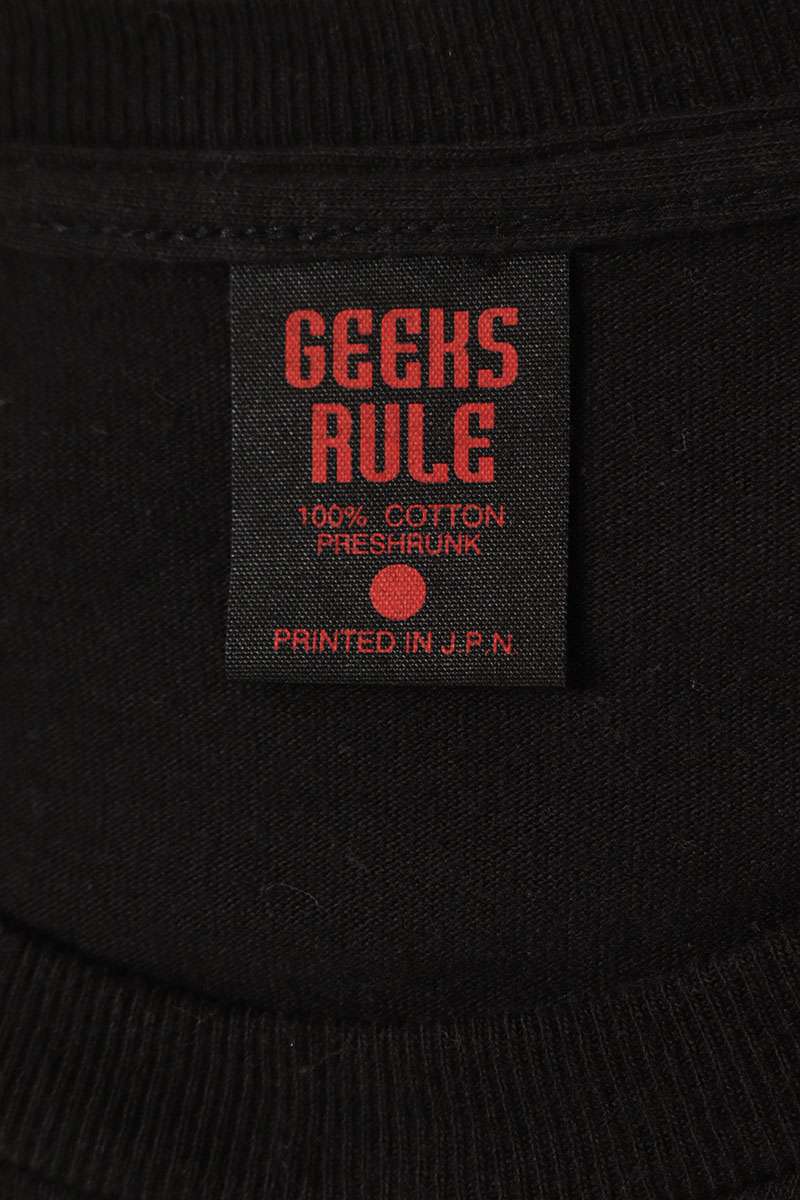 GEEKS RULE Anime Print Black T-Shirt Size XL