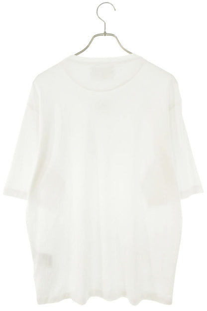 PRADA Triangle Plate Cotton White T-Shirt Size S
