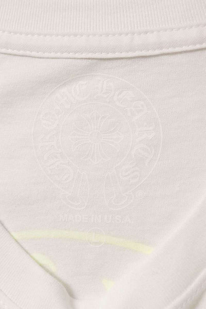 Chrome Hearts Back Horseshoe Print Tee Yellow/White Size L