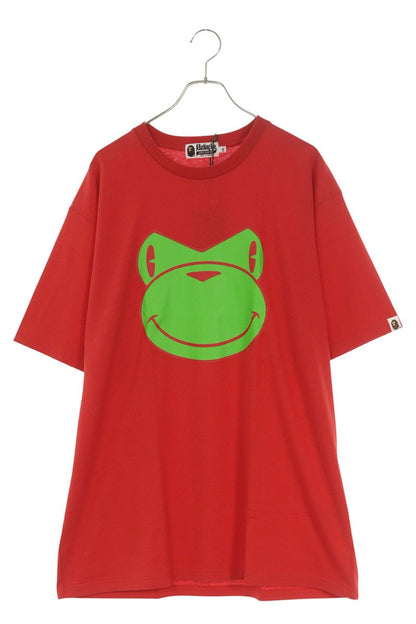 A BATHING APE Front Print T-Shirt Red Size XXL