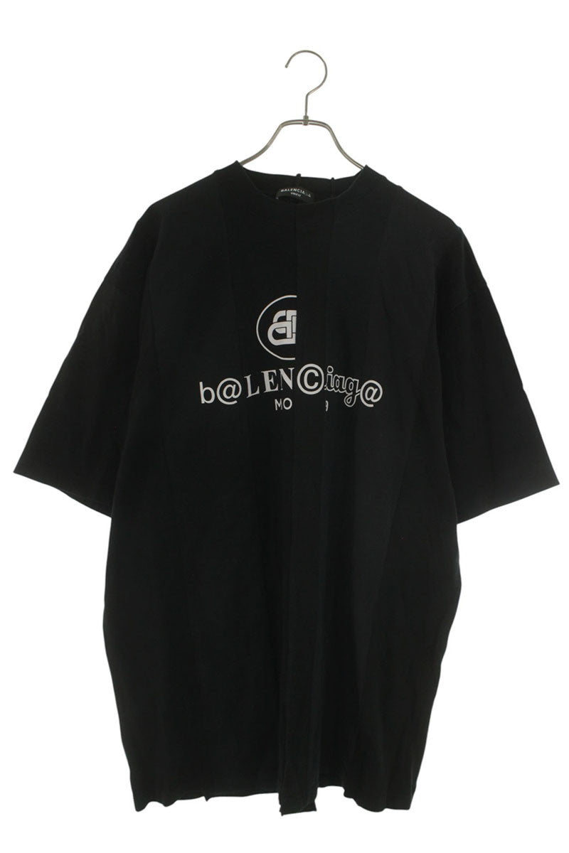 BALENCIAGA Reconstructed Cotton T-Shirt Black Size M