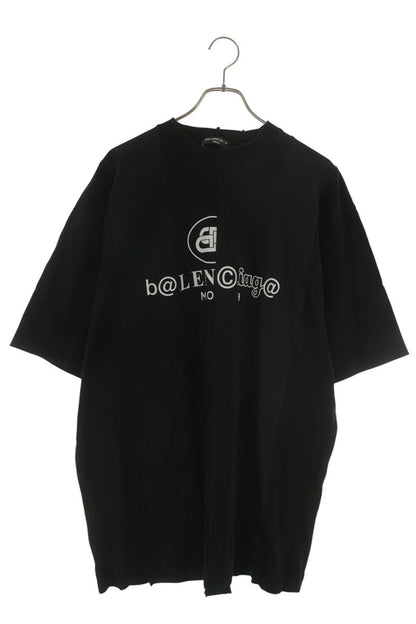 BALENCIAGA Reconstructed Cotton T-Shirt Black Size M