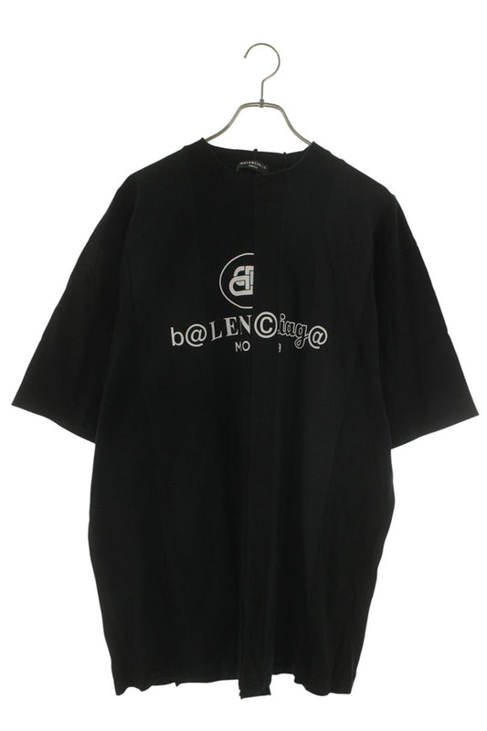 BALENCIAGA Reconstructed Cotton T-Shirt Black Size M