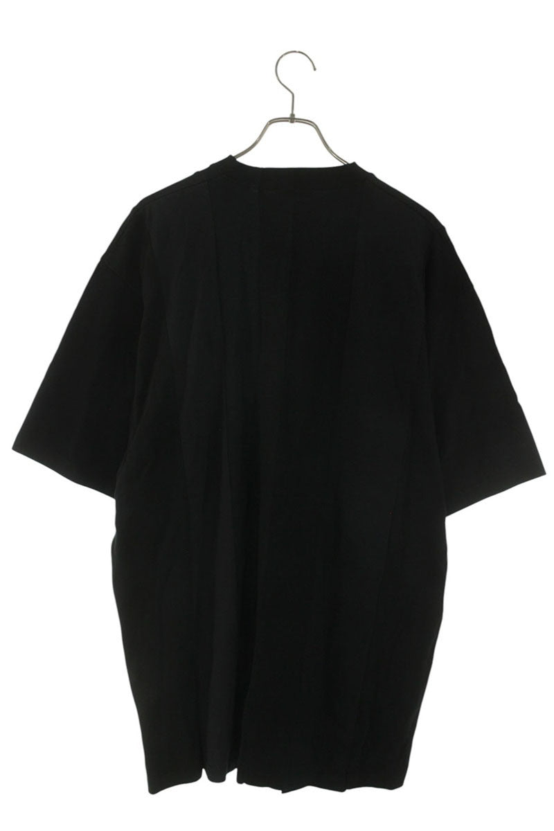 BALENCIAGA Reconstructed Cotton T-Shirt Black Size M