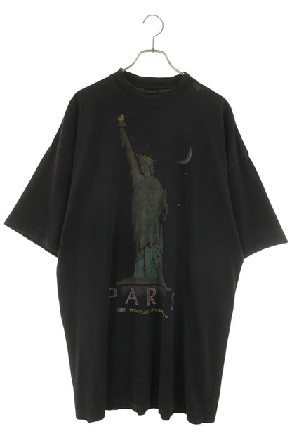 BALENCIAGA Statue of Liberty Paris Print Tee Black Size S