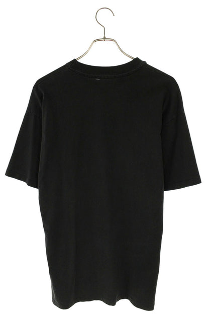 VINTAGE ET Print Black T-Shirt Size L