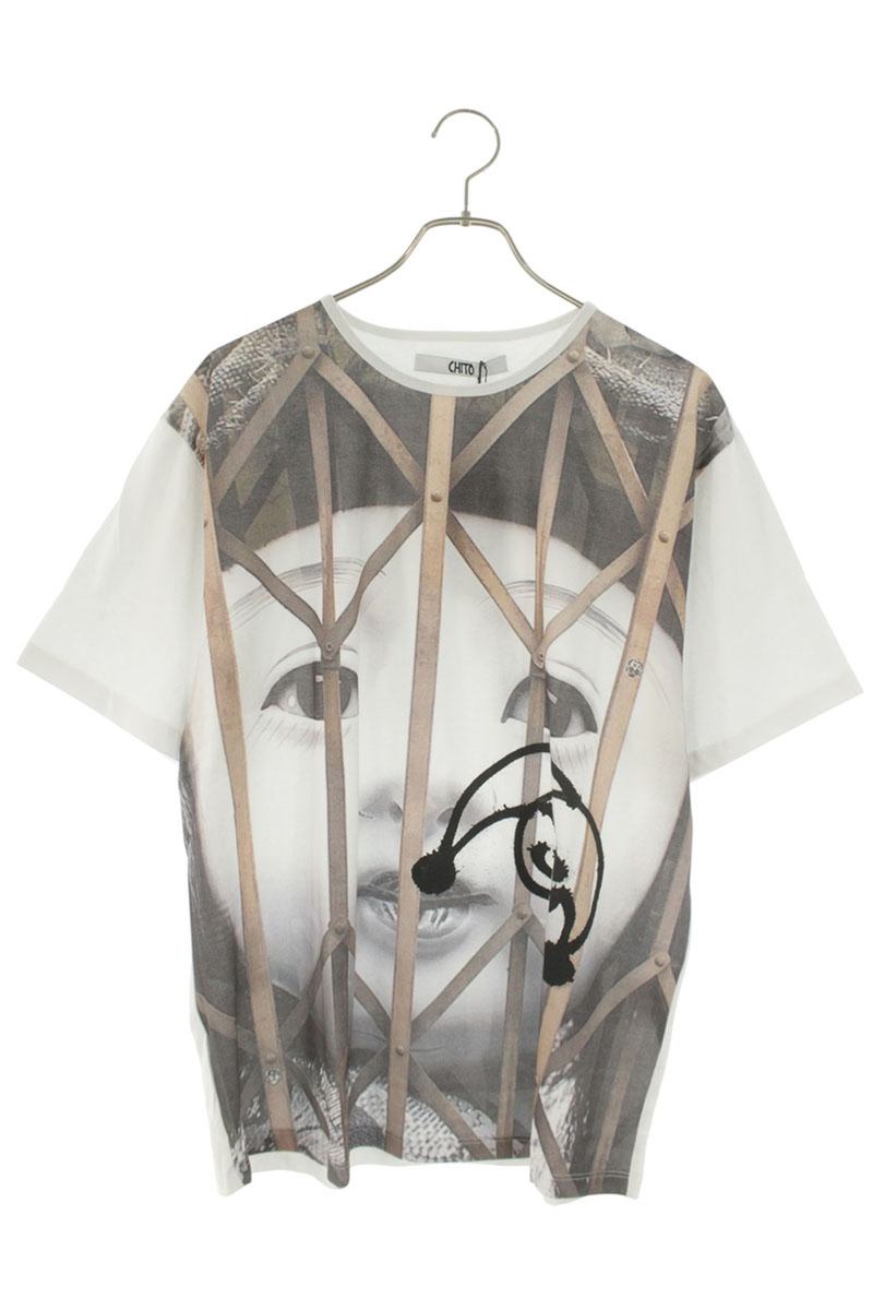 CHITO White Doll Print T-shirt Size L