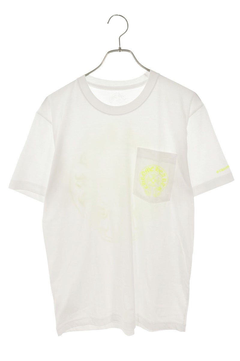 Chrome Hearts Back Horseshoe Print Tee White/Yellow Size M