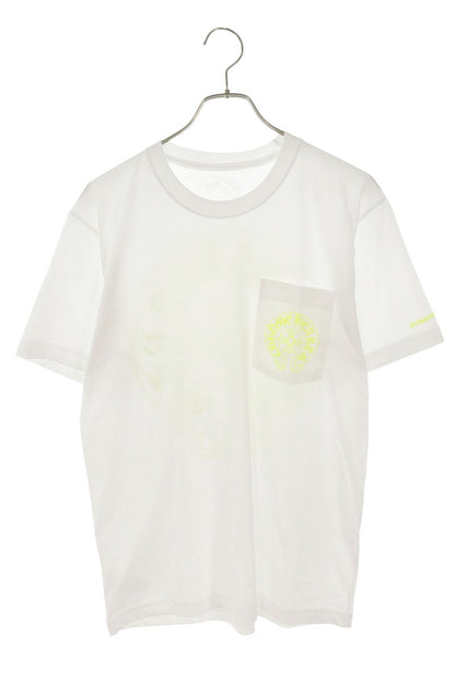 Chrome Hearts Back Horseshoe Print Tee White/Yellow Size M