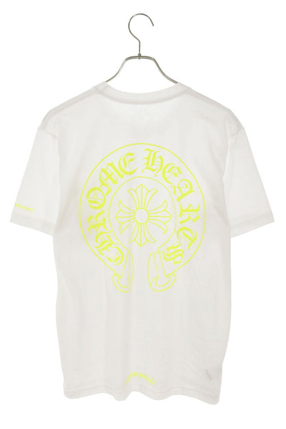 Chrome Hearts Back Horseshoe Print Tee White/Yellow Size M