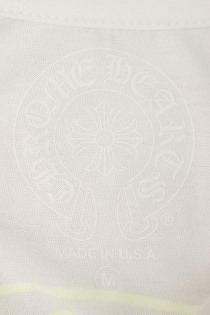 Chrome Hearts Back Horseshoe Print Tee White/Yellow Size M