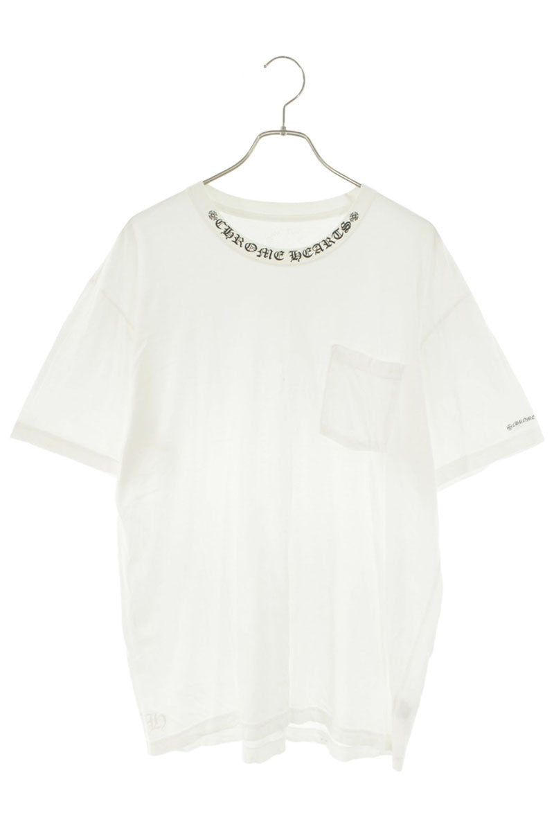 Chrome Hearts Neck Logo Print T-Shirt White Size XL