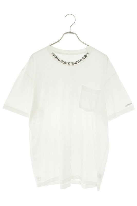 Chrome Hearts Neck Logo Print T-Shirt White Size XL