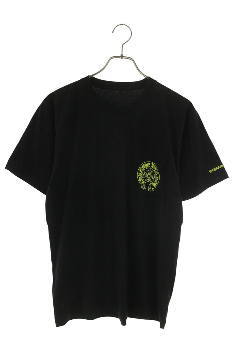 Chrome Hearts Back Horseshoe Print Tee Black/Yellow Size M