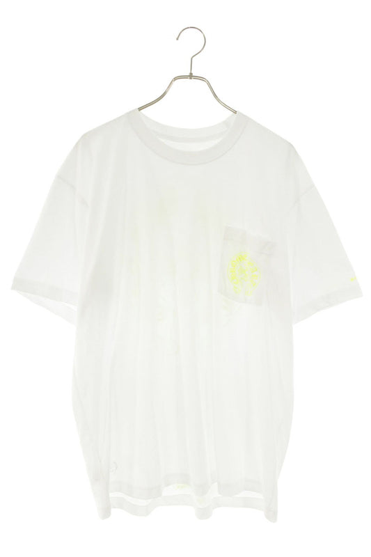 Chrome Hearts Back Horseshoe Print Tee White/Yellow Size XL