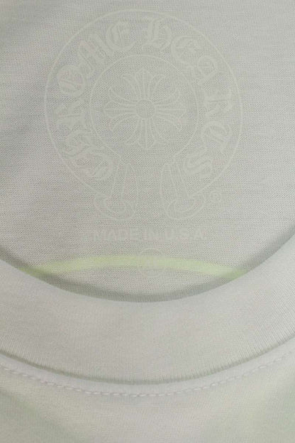 Chrome Hearts Back Horseshoe Print Tee White/Yellow Size XL