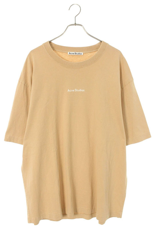 ACNE STUDIOS Beige Logo Stamp Print T-Shirt Size XXL
