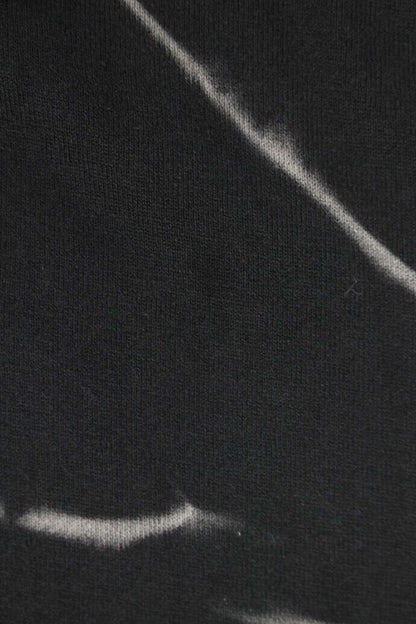 CELINE Black Tie-Dye Loose Fit Logo Print T-Shirt Size S