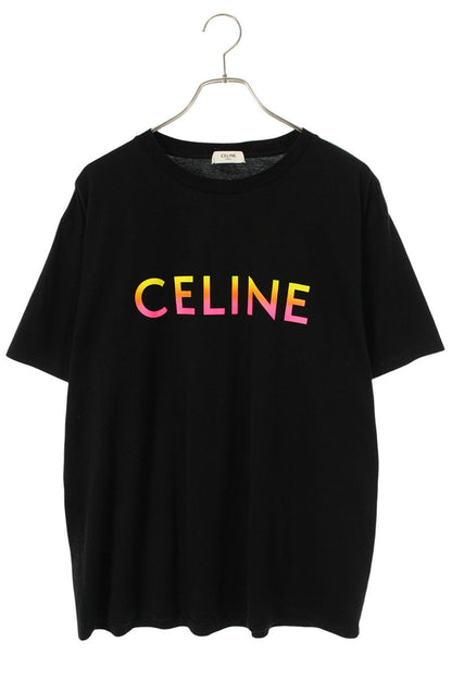 CELINE Black Gradient Logo Loose Fit T-Shirt Size M