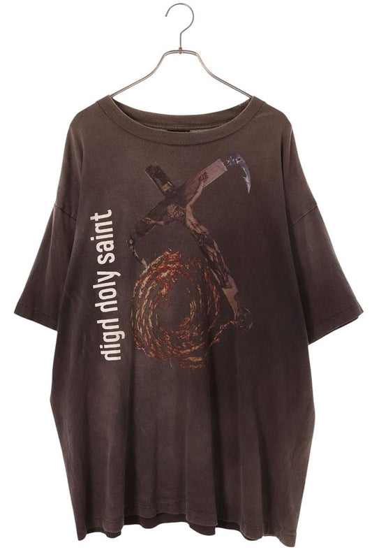 SAINT MICHAEL Vintage Anchor Print T-Shirt Gray Size XXL