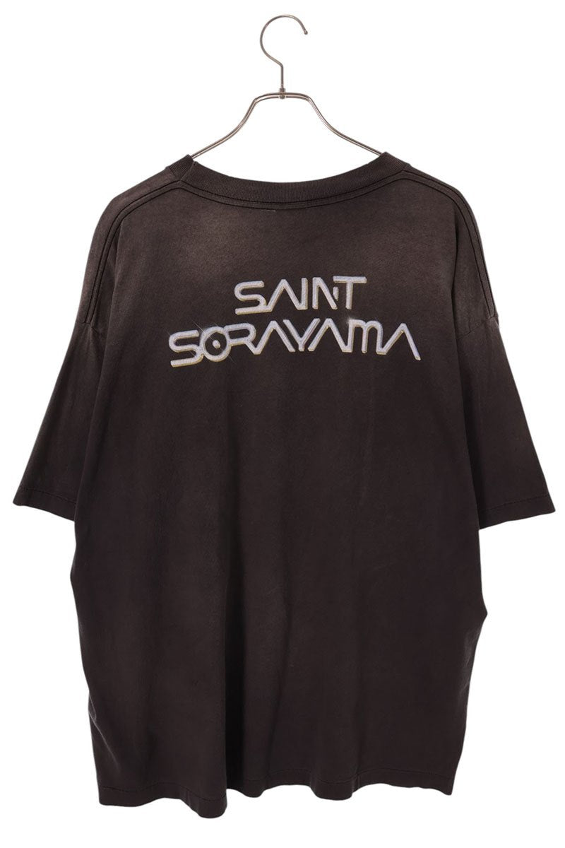 SAINT MICHAEL Rex Print Vintage T-Shirt Black Size XL