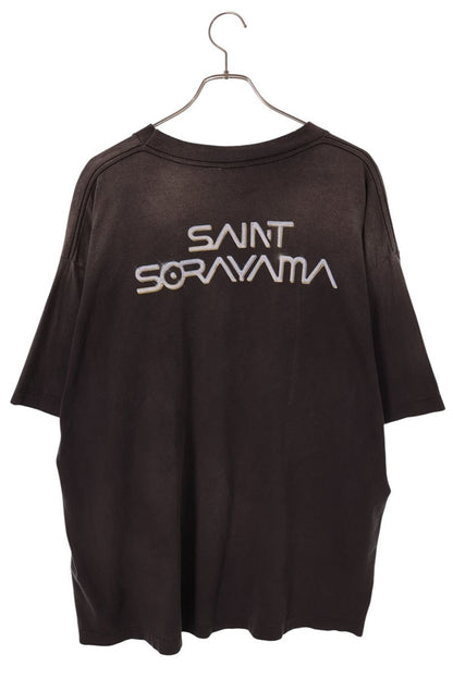 SAINT MICHAEL Rex Print Vintage T-Shirt Black Size XL