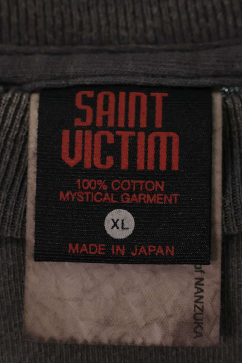 SAINT MICHAEL Rex Print Vintage T-Shirt Black Size XL