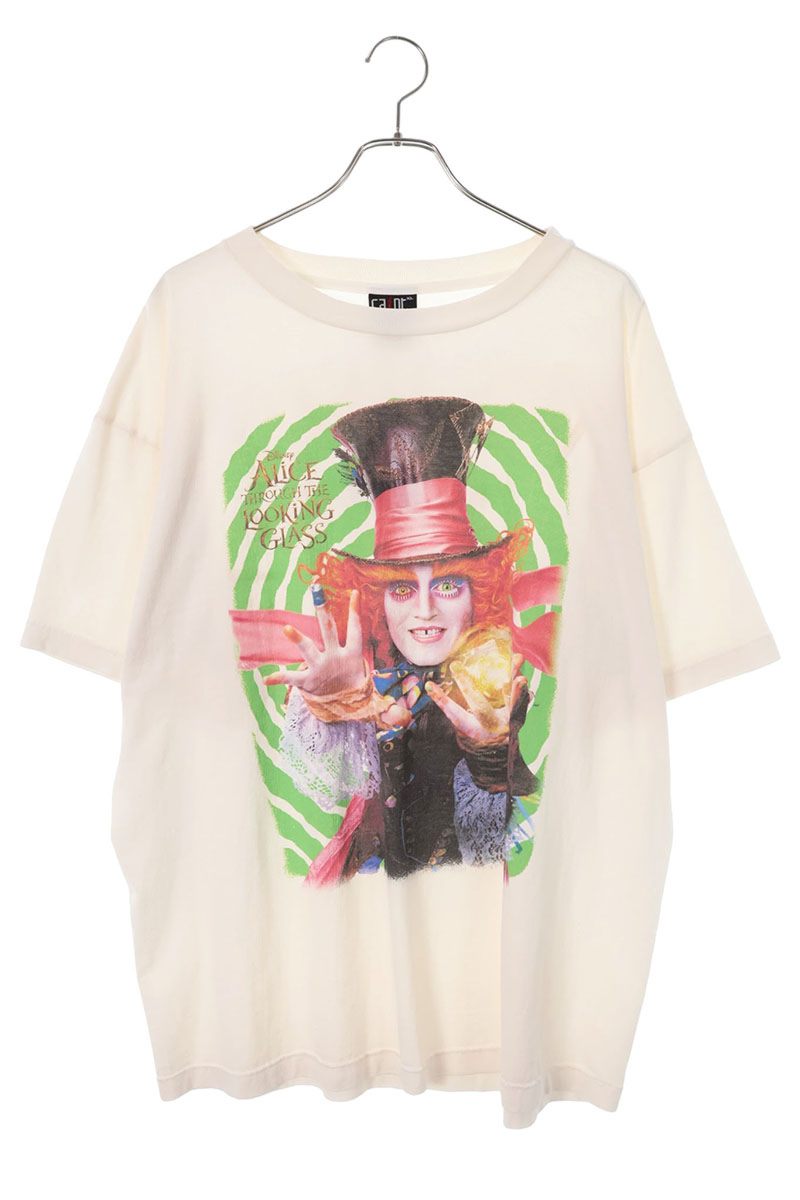 SAINT MICHAEL MAD HATTER Vintage Print T-Shirt White Size XL