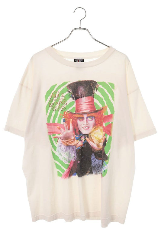 SAINT MICHAEL MAD HATTER Vintage Print T-Shirt White Size XL