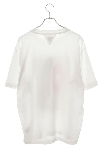 BOTTEGA VENETA White Front Print Cotton T-Shirt Size M