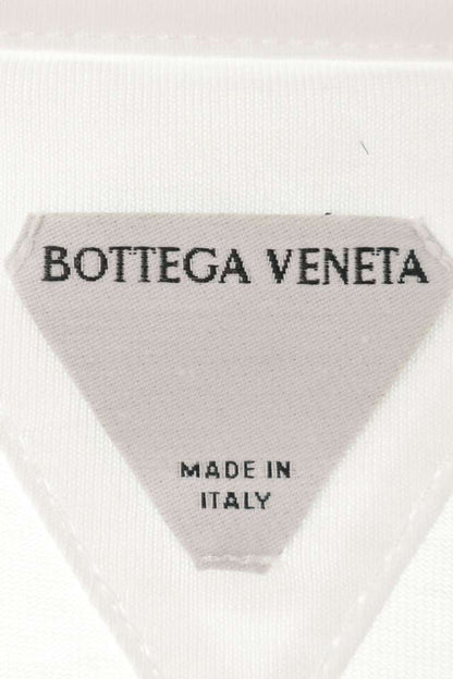 BOTTEGA VENETA White Front Print Cotton T-Shirt Size M